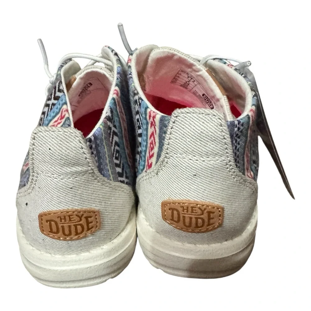 Hey Dude Light Grey Slip-On Shoes with Pink Insole